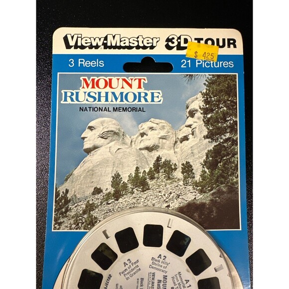 Vintage 1977 View-Master Mount Rushmore 3D 3 Reel Set Sealed USA - Picture 2 of 6